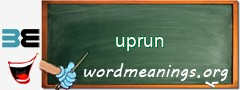 WordMeaning blackboard for uprun